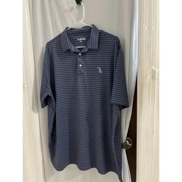 Local Boy Outfitters Blue Stripped Golf Polo Shirt Sz Xl - Picture 1 of 4